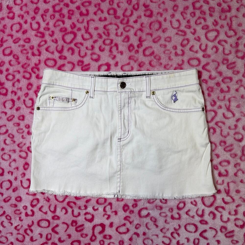 Vintage Y2k Baby Phat Low Rise Micro Mini Skirt